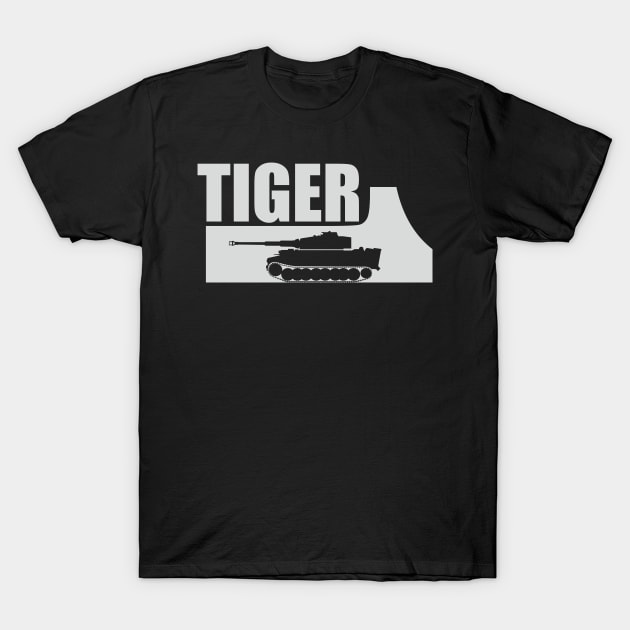 Panzer VI Tiger 1 German WW2 Tank T-Shirt by Guntah